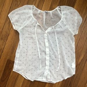 White Patterned Blouse